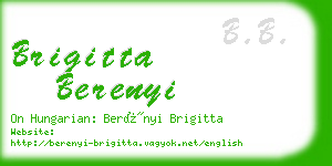 brigitta berenyi business card